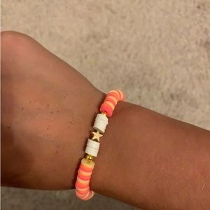 Orange handmade bracelet set